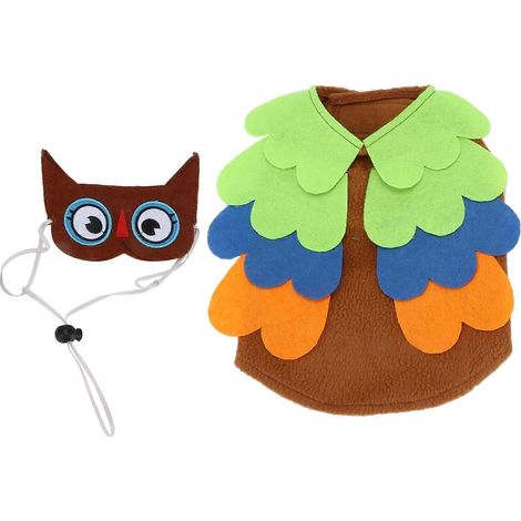 Déguisement hibou pour animaux de compagnie, Halloween et Noël : costume amusant, original et confortable pour chiot. (1/2)