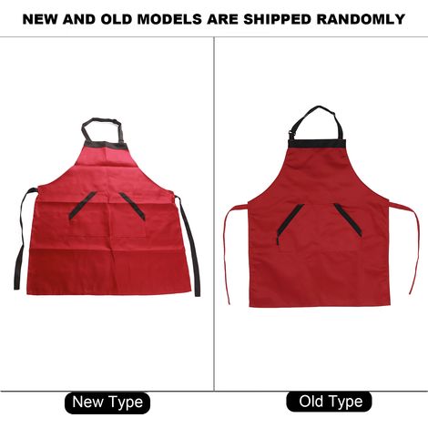 tablier dos nu ajustable noir et rouge