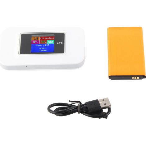 Routeur WiFi mobile 4G LTE MIFI avec écran couleur, partage jusqu'à 10 utilisateurs, hotspot portable fente carte SIM pour Europe et Asie (1/5)