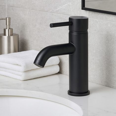 Robinet mitigeur lavabo PICO noir mat (1/4)