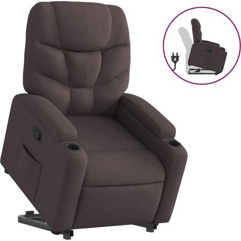 Maison Exclusive - Relaxsessel mit Aufstehhilfe Dunkelbraun Stoff