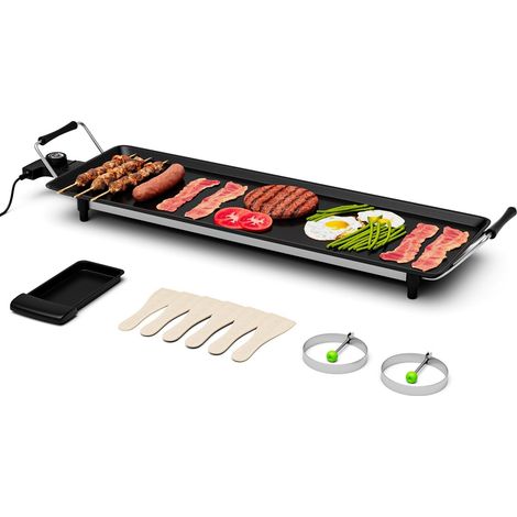 Electric XL Teppanyaki Table Grill 73 x 23CM Non-Stick Griddle BBQ Hot Plate (1/5)