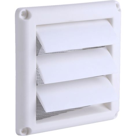 grille de ventilation murale en plastique à 3 volets avec filet, neuve, 15 x 15 cm (1/5)