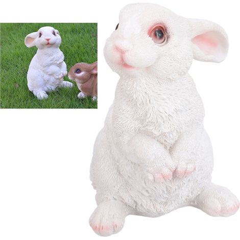 Statuette de Lapin Mignon en Résine pour Jardin, Décoration de Pelouse et Terrasse (1/5)