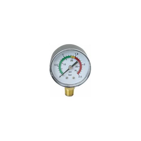 Manometer mit roter und grüner Markierung, ABS, Poolfilter