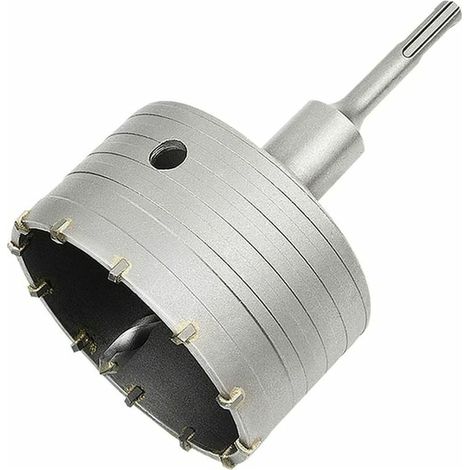 Scie à Cloche Trépan Béton avec Adaptateur SDS Plus 110 mm, Pour Brique Béton Ciment Pierre (100mm+110mm SDS Plus Adaptateur) (1/4)