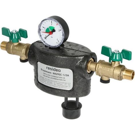 Resideo Combinazione di riempimento NK295C ottone, R 1/2, A 1/2", NK295C-1/2A