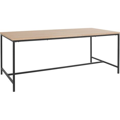 Table à manger en effet chêne noir 8 personnes L200
