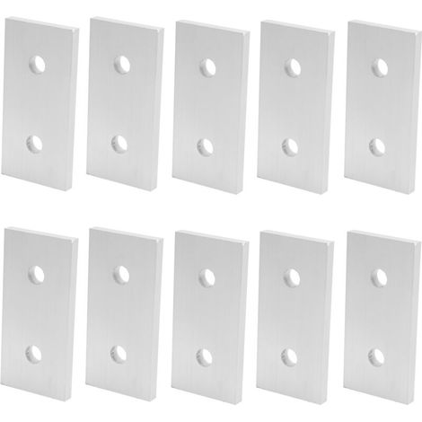 10 Pièces Plaques d'assemblage Perforée Plates, Fixation Droits Plats Plaques, Connecteurs Equerre Fixatio Plats(4040-2 trous 18x40mm) (1/5)