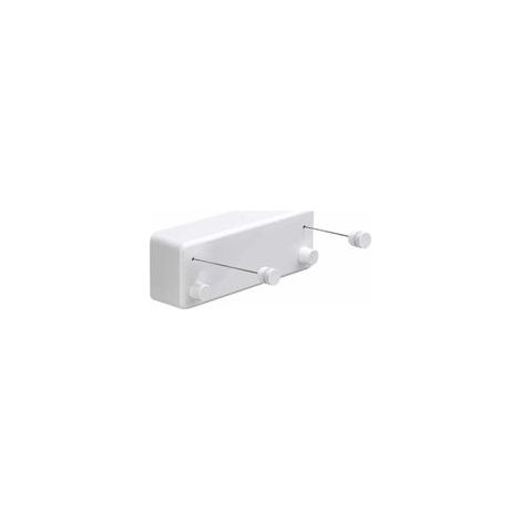 Cordón de ropa retráctil 4,2 m – Fijación mural en aluminio – Capacidad 20 kg por hilo – Para interior y exterior