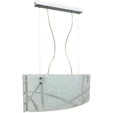Lámpara colgante Ilenia 60x120x25 cm, 2xE27, estructura metálica blanca