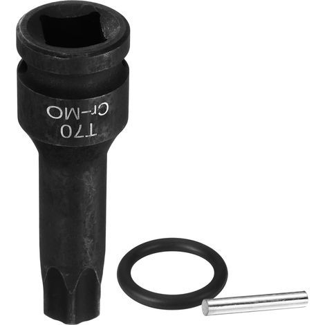 Douille Hexagonale À Choc, Douille Torx T70 1/2" À 6 Pointes En Acier CR-MO Avec Goupille Et Joint Torique Pour Perceuses Ateliers Garage Adaptateur (1/5)
