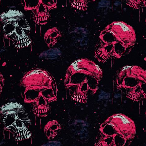 Tela decorativa para exteriores Oxford - Motivo de calavera I DX4543 (1/5)