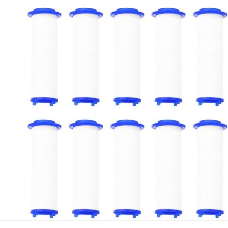 Lot de 10 filtres de pommeau de douche 7,1 cm en coton PP de rechange haute pression pour ventilateur de douche (1/5)