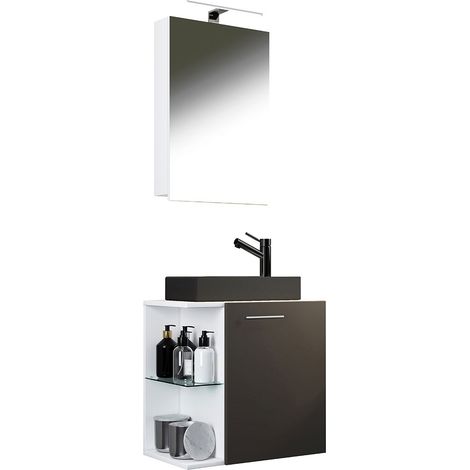 3 pcs lavabo Hausa miroir armoire 122x52x34 - VCM (1/4)