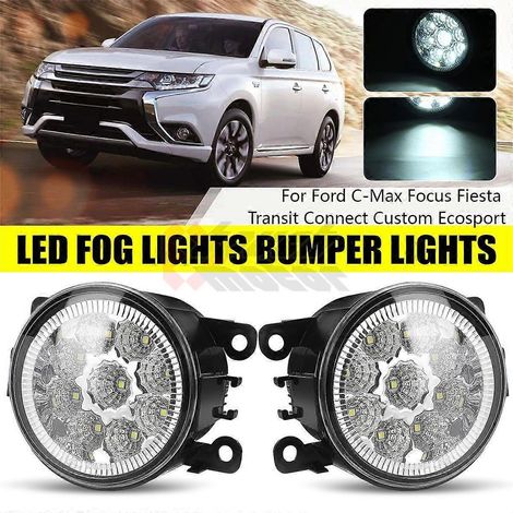 Paire de feux antibrouillard LED gauche et droit pour Ford C-Max, Focus, Fiesta, Transit Connect Custom (1/5)