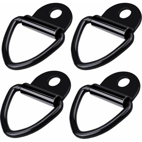 4 pièces Crochets d'Arrimage Anneaux d'Amarrage en D Crochet V-Ring Attaches Anneau de Ttraction Fixation en Acier Inoxydable pour Kayaks Bateaux Canoë Pendentifs Remorques Pickups Camions Autos Jardi