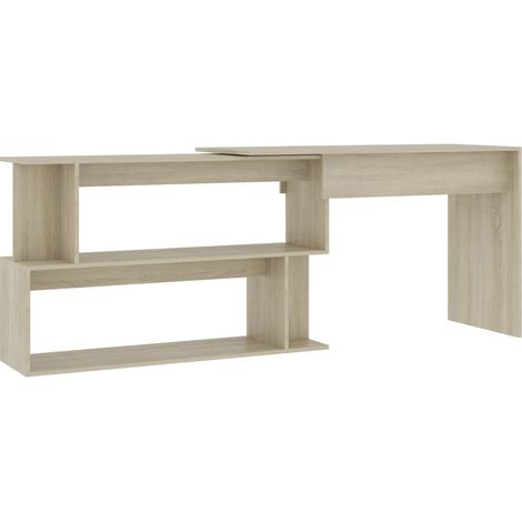 Maison Exclusive - Scrivania Angolo Rovere Sonoma 200x50x76 cm Legno Multistrato