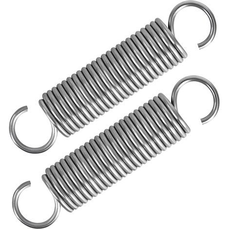 80mm Tension Spring with Hooks, Stainless Steel Springs, 2mm Wire Diameter, 18mm Outer Diameter, 8.3KG Force, 2 Pieces (1/5)