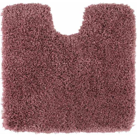 WOHNDIRECT Badteppich mit WC Ausschitt VIENNA - 1 Stück 45x45 cm, Altrosa