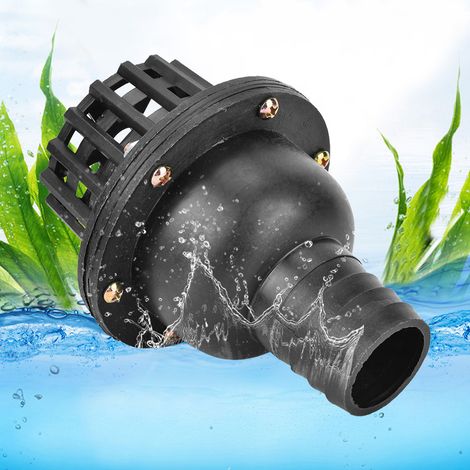 Clapet anti-retour plat en PVC noir pour pompe à eau (1,5 pouce) (1/5)