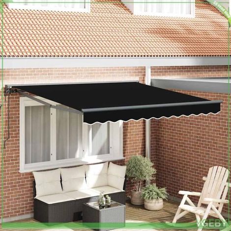 Store rétractable - FAF7291712447907 - 300 x 250 cm - Noir - Télécommande (1/5)