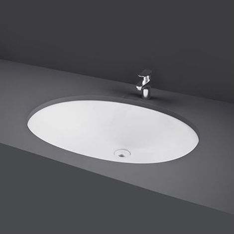 Lavabo sottopiano da incasso 57x42 cm ovale Rak modello Rosa (1/3)