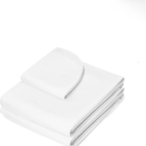 Ensemble de draps de table de massage 3 pièces comprenant une housse de lit de massage. un drap-housse plat et une housse d'appui-tête. (1/5)