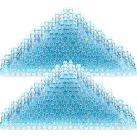 150 Pièces (Bleu, 16-14 AWG) Joint de Soudure Connecteur de Fil Connecteur Bout à Bout pour Automobiles Motos Véhicules (1/5)