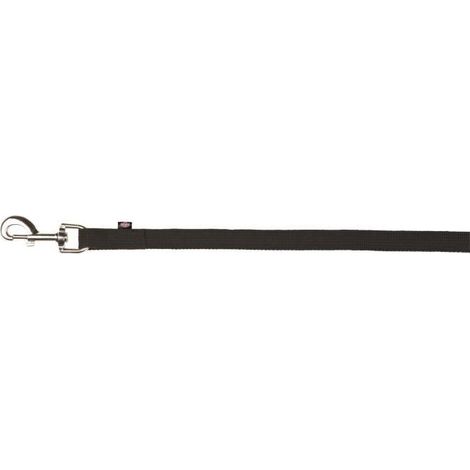 Laisse à pister, coton M-L: 5 M/20 mm, noir (1/2)