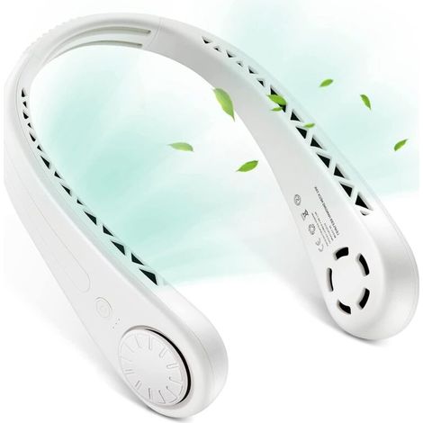 ventilateur De Cou Suspendre Sans Pales - Mains Libres - Rechargeable - 3 Vitesses - Pour Casque ,l't (1/5)
