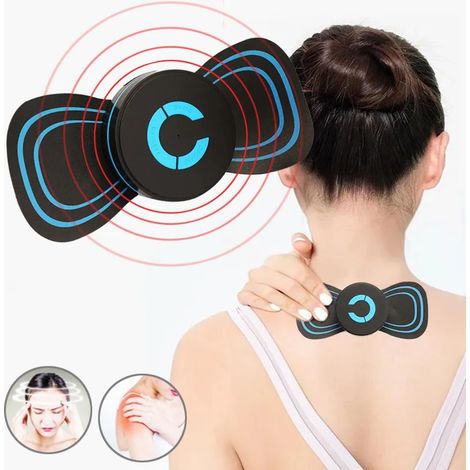 1 neues Mini-Elektromassagegerät, EMS-Stimulator, zur Linderung von Schmerzen in Nacken, Rücken und Beinen, Wellness-Tool und entspannende Nackenmassage.