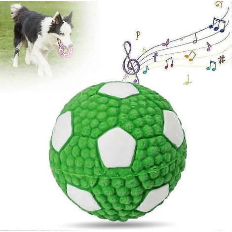 Balle à mâcher couineuse pour chien, jouet de football en latex souple, balles à mâcher résistantes à l'usure pour chiens de petite, moyenne et grande taille (1/5)