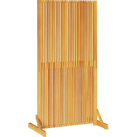 Privacy Screen Brown 79.5 x 50 x 150 cm Solid Acacia wood vidaXL