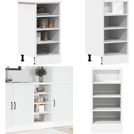 Armario bajo "Riga" blanco 40x44,5x81,5 cm Madera de ingeniería - Armario cocina - Almacenamiento cocina