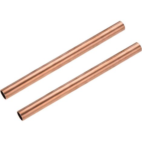 Copper Tube Round 15mm External Diameter, 13mm Inner Diameter, 1mm Wall Thickness 20cm Length Straight Pipe 2 Pcs (1/3)