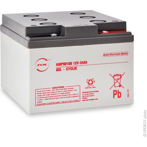 NX - Batterie plomb etanche gel NX 24-12 Cyclic 12V 24Ah M5-F