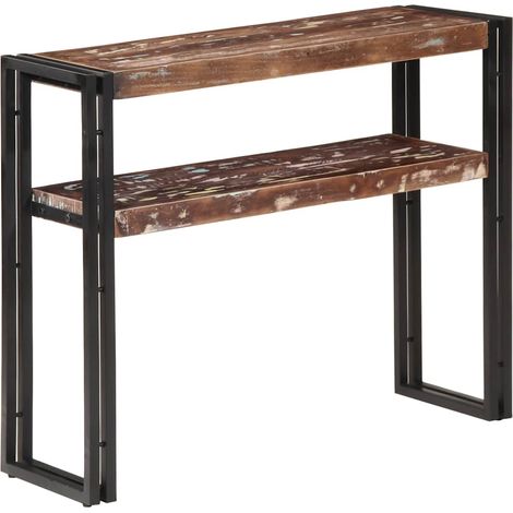 vidaXL Mesa consola de madera maciza reciclada 90x30x75 cm (1/5)