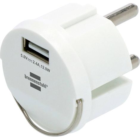 Brennenstuhl Chargeur USB 12 W 1x USB-A blanc intérieure (1/6)