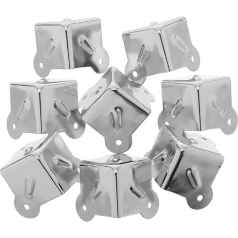 8 protège-coins pour meubles - métal - argenté - pour tables (1/5)