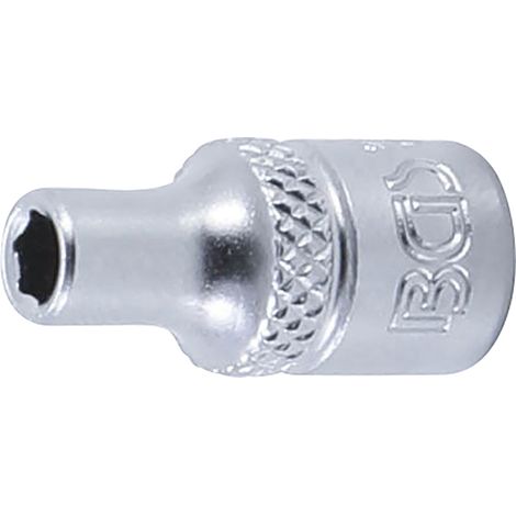 BGS Steckschlüssel-Einsatz Sechskant Antrieb Innenvierkant 6,3 mm (1/4") SW 4 mm - 2474 (1/2)