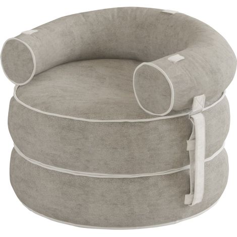 Vercart Coussin de sol pouf modulaire chaise longue en tissu Patchwork 60x70x76 cm (1/5)