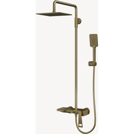 Colonna doccia e vasca moderna - Oro Spazzolato