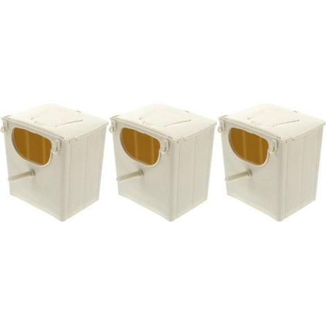 Nido de cría para pájaros: 3 piezas de nido para periquitos, nido de plástico para pájaros, casa de cría.
