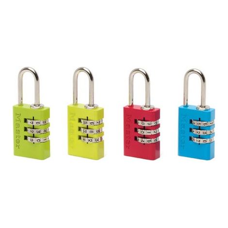 Master Lock Candado de Aluminio con Combinación de 3 Dígitos de Colores