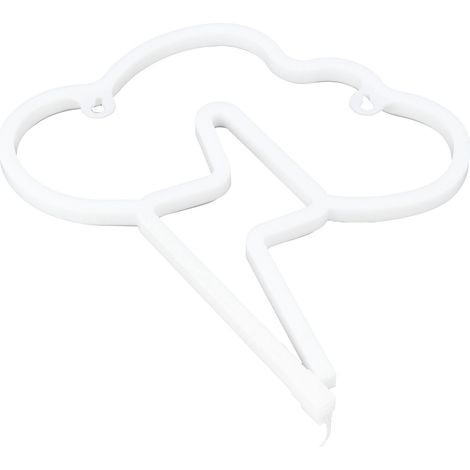 Enseigne lumineuse LED bicolore (blanc et rose), alimentée par piles ou USB, idéale pour une chambre, une chambre d'enfant ou une fête. (1/5)