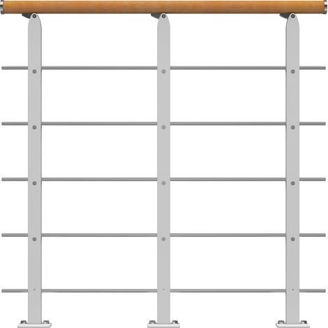 Dolle Brüstungsgeländer Starter-Set - Buche Unterkonstruktion Weiß - Frankfurt, Hamburg, Berlin, Sydney