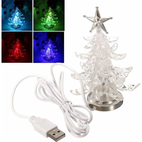 USB-LED-Weihnachtsbaumbeleuchtung, blinkende Partydekoration für Zuhause, Büro, Tisch (1/4)