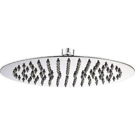 Douche de plafond ronde en acier inoxydable - Pommeau de douche effet pluie argenté (1/5)