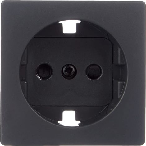 Tapa para base enchufe Schuko Simon 82  Negro (1/5)
